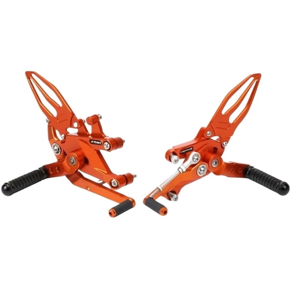 MPXBM Motorcycle Rearsets Footpegs Footrests Brake Shift Pedals Fully Adjustable Foot Pegs Rear Set Fits for KTM 250/390 FOR DUKE 2024+ Black