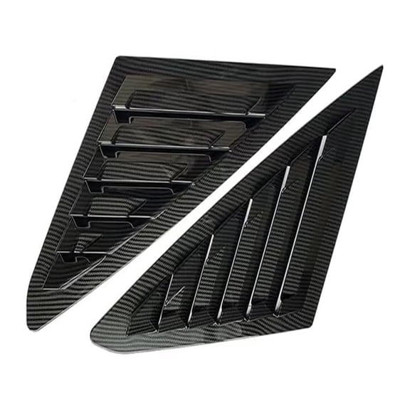 MPXBM Rear Side Window Louvers for Ford Focus Sedan 2012 2013 2014 2015 2016 2017 2018 Racing Style ABS Side Rear Window Louvers Body Kit Accessories Cars,Gloss Black