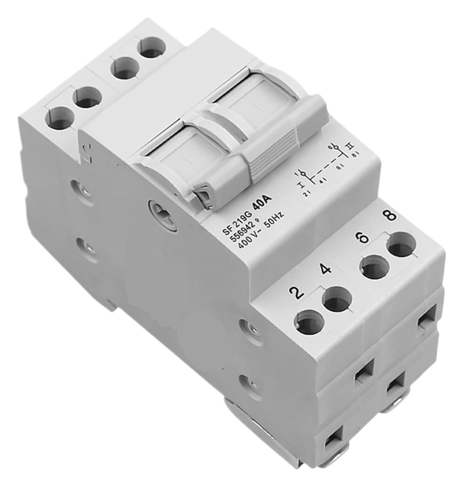 MPXBM SF 219G Transfer Switch 40A 3Positions I-0-II Din Rail Modular Changeover Switch 1Pcs
