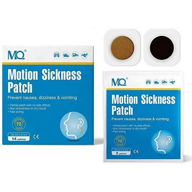 MQ 14ct Motion Sickness Patch for Car and Boat Rides, Cruise and