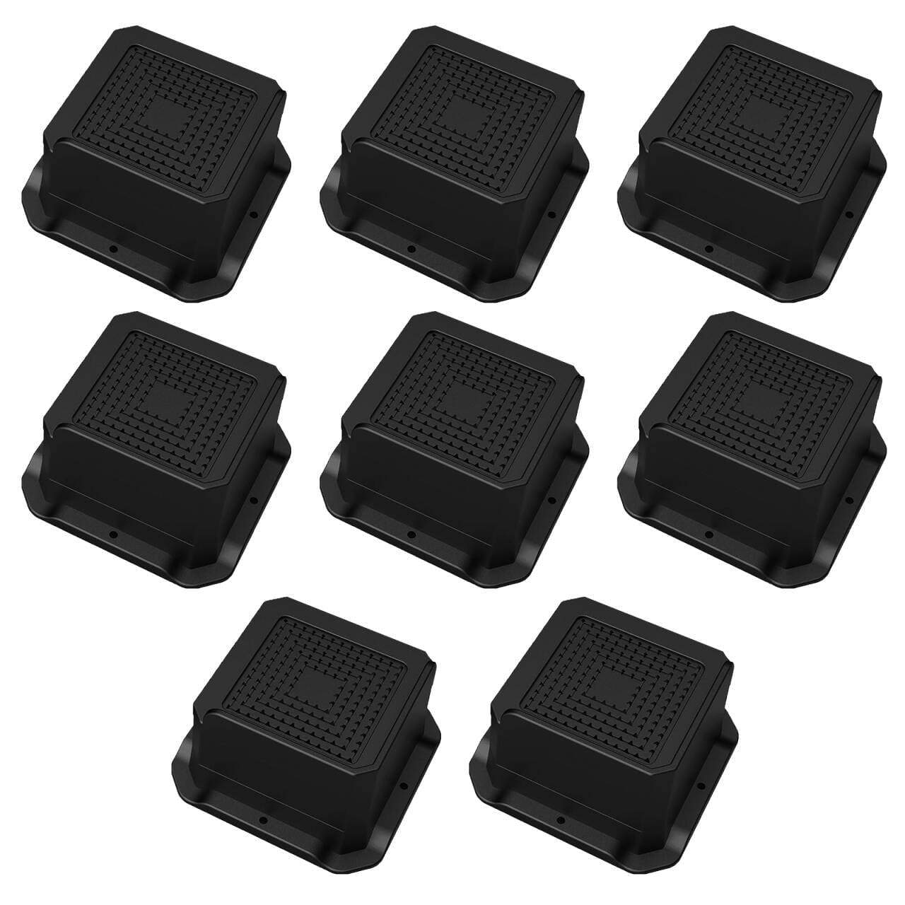 MQ Bed Risers 2 inch, 4 inch, 6 inch, Heavy Duty Furniture Riser Oversized for Couch Sofa Table Chair Leg Frame Dorm, Support up to 6000 Lbs (Black, 2 INCH-8)