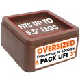 thumbnail image 1 of MQ Bed Risers 3inch, Adjustable Furniture Risers 3/6/9 inch. Heavy Duty Oversized Bed Legs Risers Can Up to 6000 lbs - Chair Risers,Sofa or Table Risers (Brown 6 Pack), 1 of 8