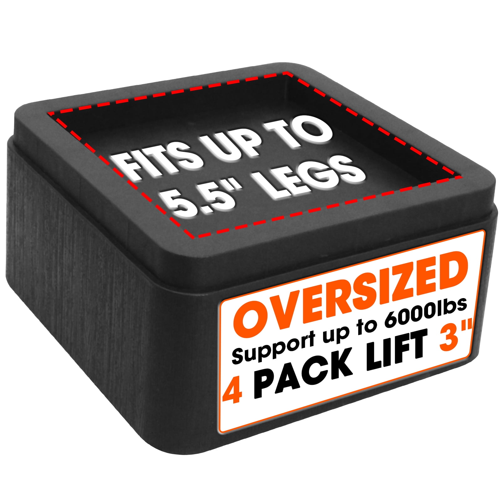 Lifting Risers Risers MQ Bed Risers 3inch, Heavy Duty Oversized Furniture Riser, Adjustable ...