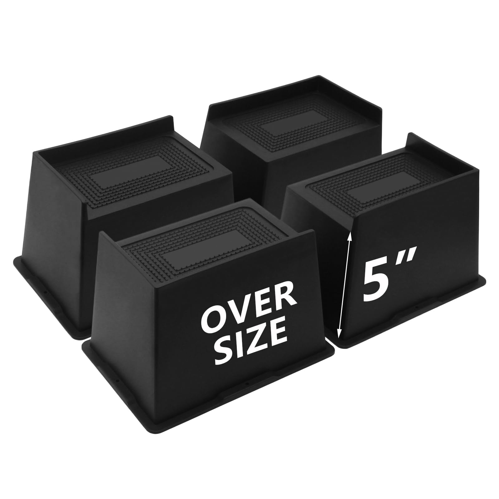 MQ Bed Risers 5 Inch Heavy Duty, Oversized Furnitures Risers 5 inch ...