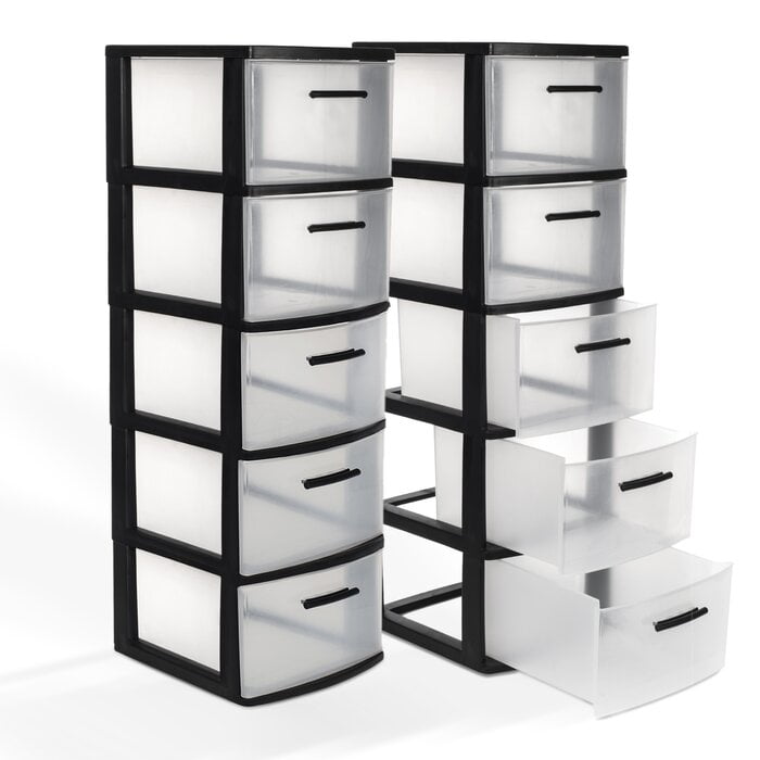 plastic drawer units storage