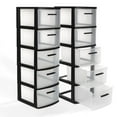 thumbnail image 1 of MQ Eclypse 5-Drawer Plastic Storage Unit with Drawers, Multiple Colors (Set of 2), 1 of 2