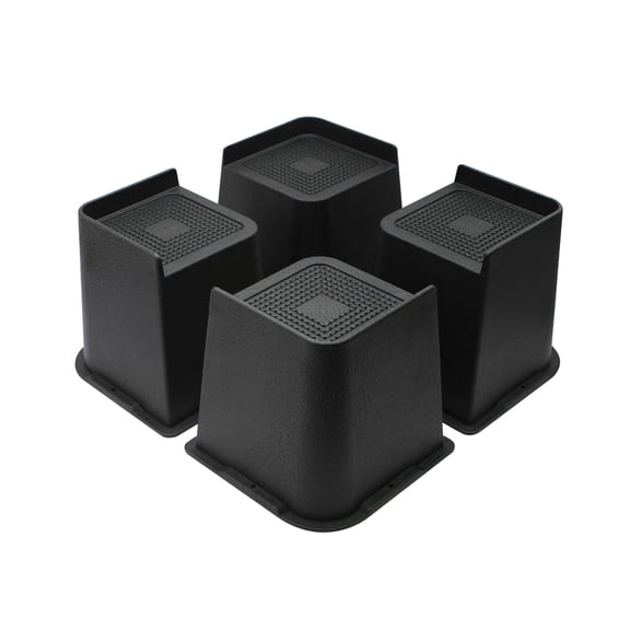 MQ Heavy Duty Bed Risers, 4 Pack 5 Inch ABS Furniture Risers, 6000 lbs Capacity, Oversized Stable Support for Bed, Sofa