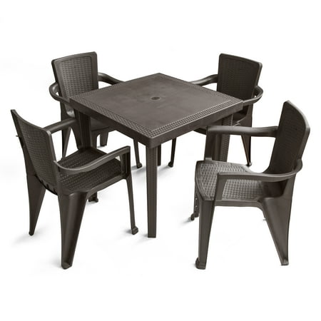 MQ INFINITY 5 - Piece Chair and Table Set, Espresso