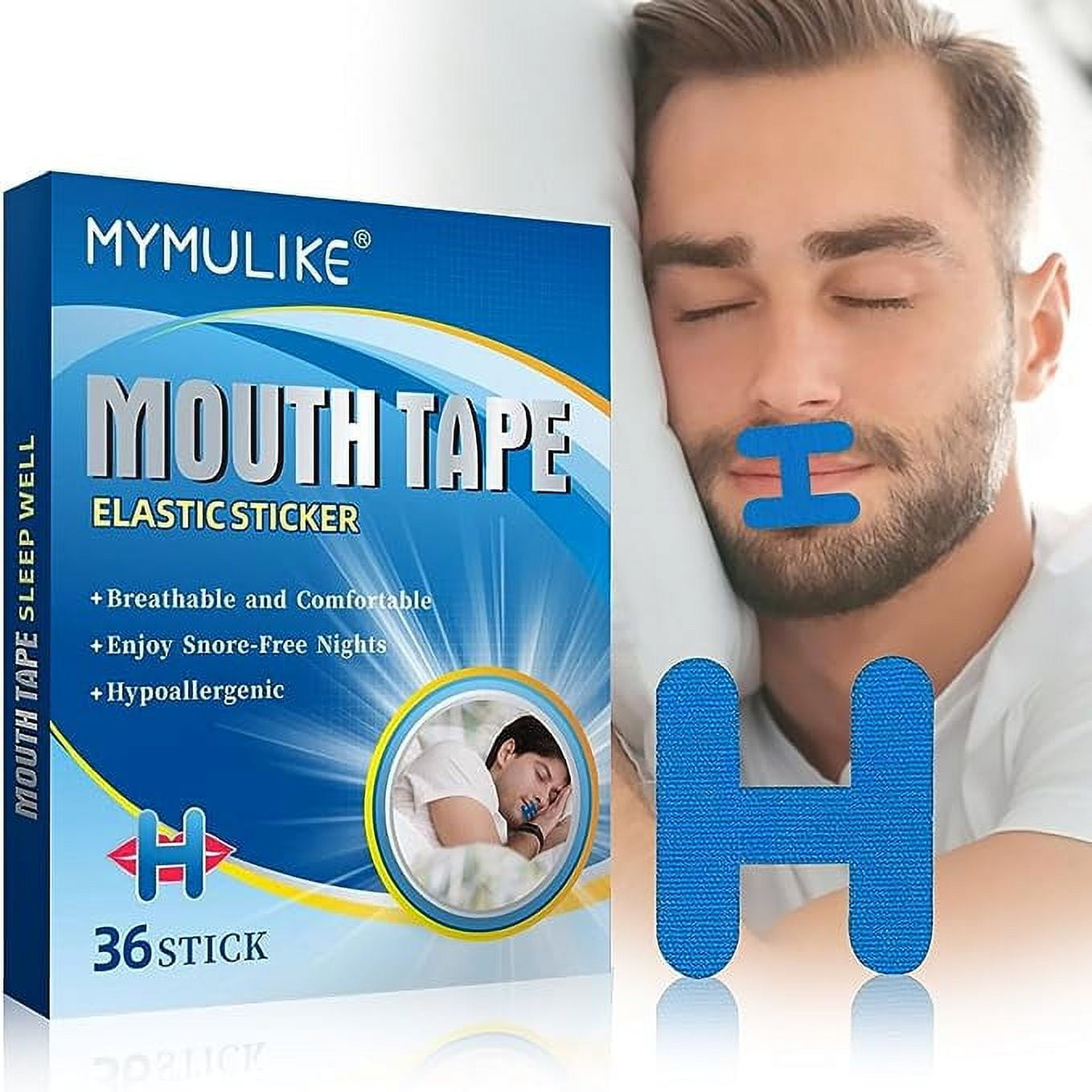 MQ Mouth Tape for Sleeping 36 HShape Mouth Plasters, Anti Snoring Plasters Sleep Tape Against