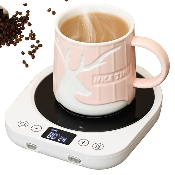 MQ Mug Warmer Electric, 3 Temperature Settings Gravity-Induction Coffee Warmer,1-9 Timer Auto Shut off