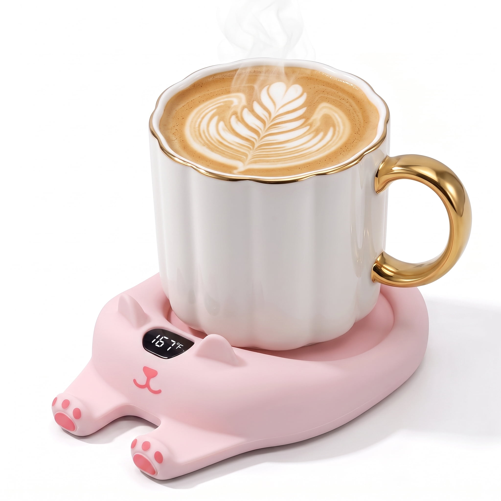 Waster Shut Off Sign MQ Mug Warmer for Desk, 3 Temp Settings Coffee Cup Warmer, Electric ...