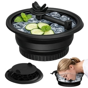 MQ Silicone Face Bowl for Ice with Built-In Icetray, Collapsible Ice Bowl for Face Bath at Home