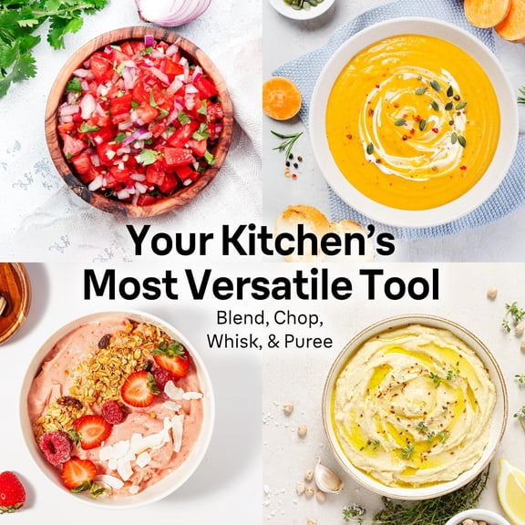 MQ50202M MultiQuick Vario 5 Handheld Blender – 21- with  Boost, Stainless Steel Blades, EasyClick System, 500W, Chopper, Whisk, Masher – Immersion Blender for Smoothies