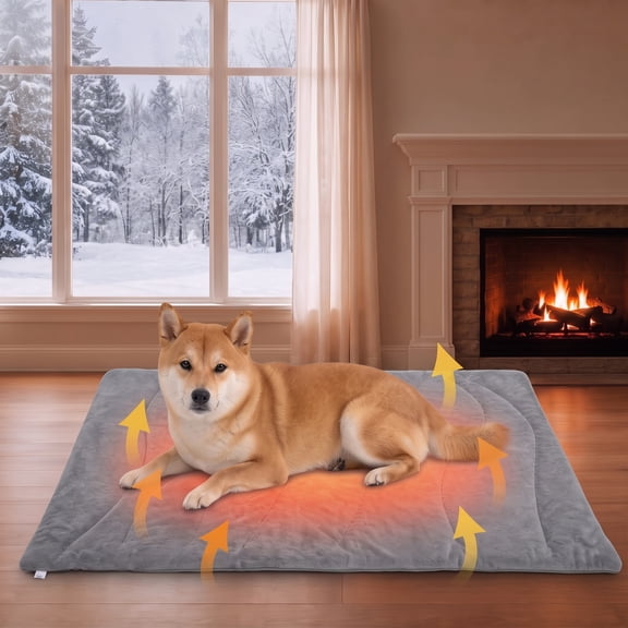 MQAAUP Self-Warming Cat Mat, 36"x23" Reversible Dog Bed Pad with Plush Fleece for Cozy Rest, Self Heating Cat Pad for Indoor Cats, Kittens, Small Dogs and Crates,Fully Machine Washable