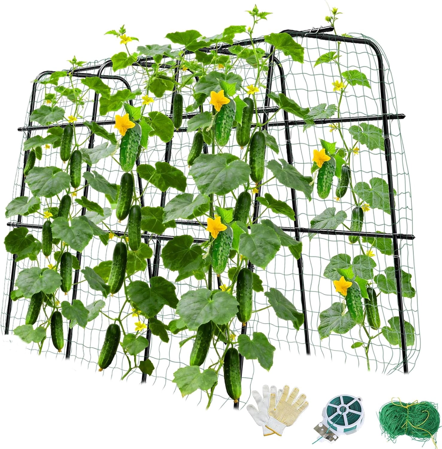 MQHUAYU 4-Arc Cucumber Trellis for Climbing Plants, 47