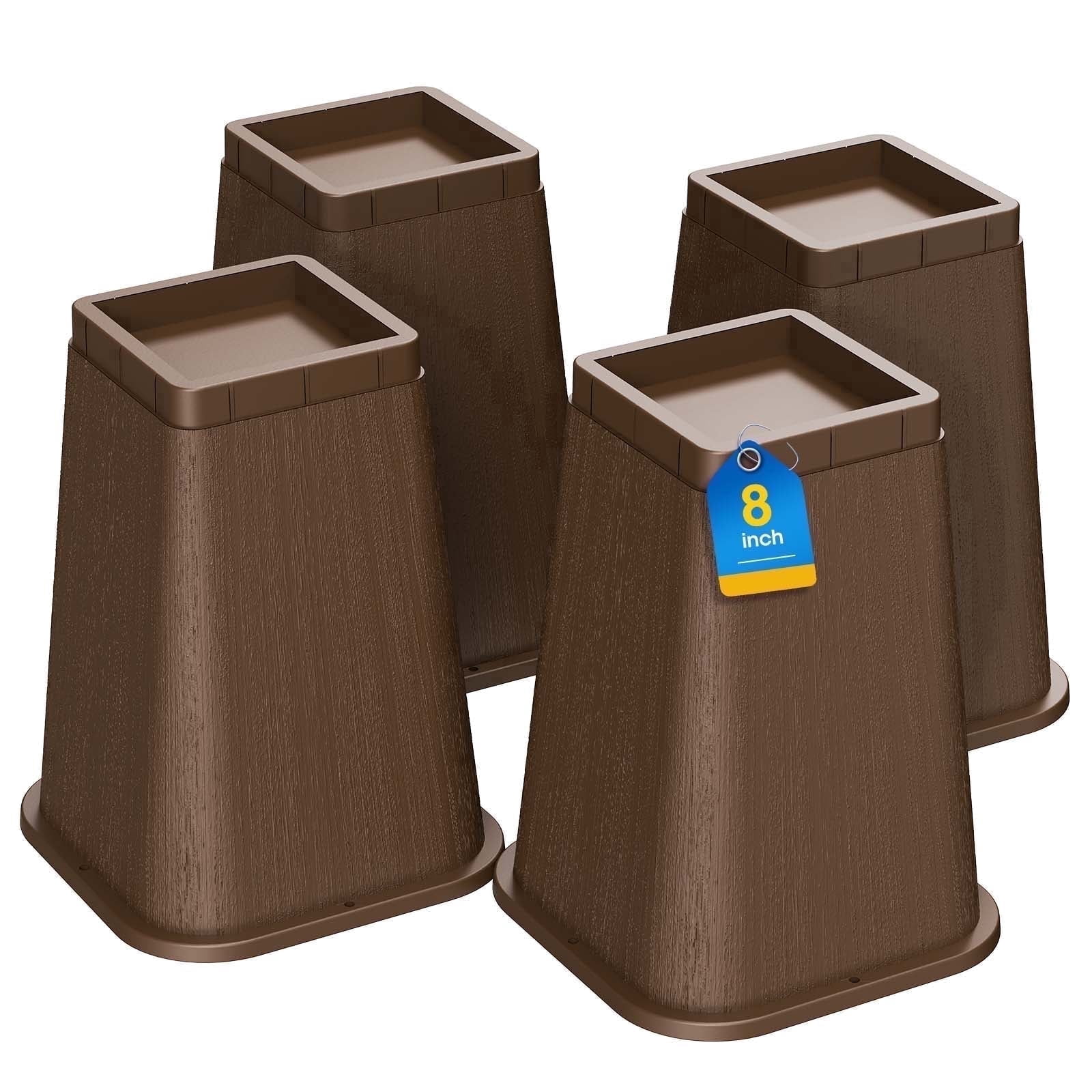 Bed Risers 8 Inch Heavy Duty, Furniture Risers Lifts Supports Up to ...