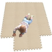 MQIAOHAM 18pcs (30×30×1CM/11.81×11.81×0.39inch per piece) children puzzle play mat squares foam tiles baby mats for floor childrens soft girl playmat boy interlocking carpet W301018-110