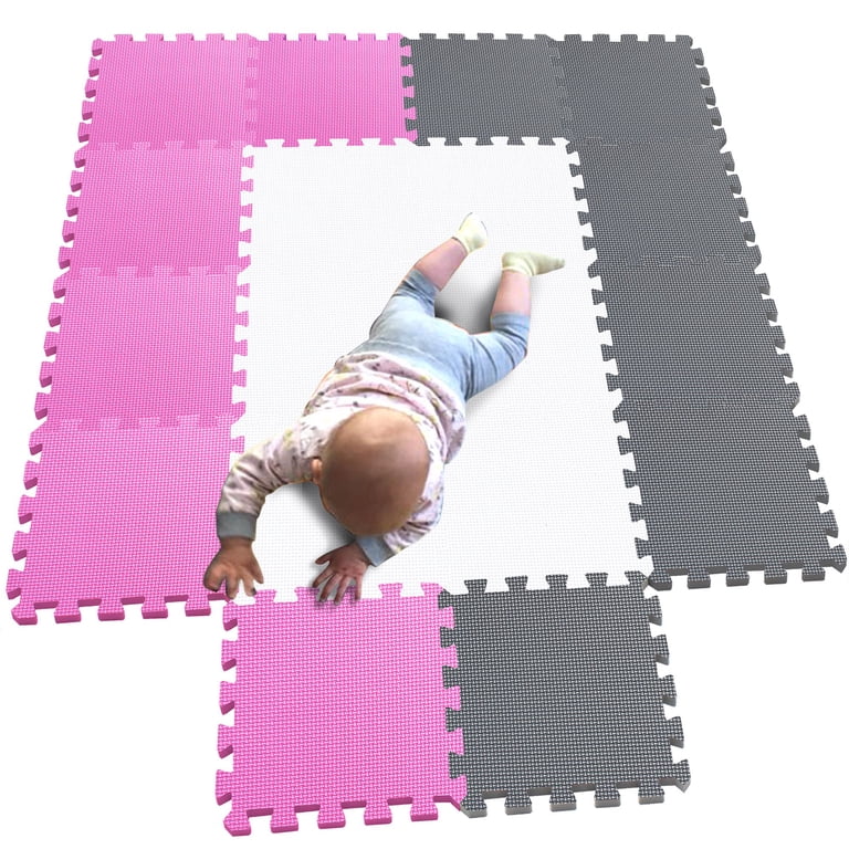 EVA Foam Floor Tiles For Kids 18-Piece Foam Play Mat Tiles ...