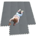 thumbnail image 1 of MQIAOHAM 18pcs (30×30×1CM/11.81×11.81×0.39inch per piece) children puzzle play mat squares foam tiles baby mats for floor childrens soft girl playmat boy interlocking carpet W301018-112, 1 of 8