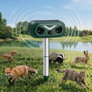 MQJIAZHI Solar Ultrasonic Animal Repeller, Motion Sensor Pest Repellent with Flashing Lights, Waterproof Outdoor for Deer Squirrel Raccoon