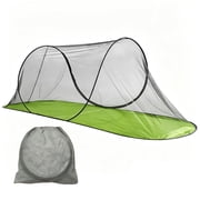 MQJIAZHI Pop-Up Mosquito Tent with Autumn Spice Green Bottom,Foldable Insect-Proof Canopy,Lightweight Mosquito Net for Indoor Bed,Outdoor Camping,Patio Easy Fold with Elastic Strap for Secure Storage