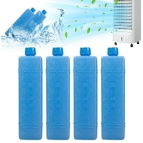 MQKT Ice Packs for Lunch Boxes, Lunch Cooler Bag, Reusable Small Lunch Box Ice Pack for Cooler, Lunchbox Accessories, Lunch Bag Freezer Long Cold Blue Ice Packs Blocks,4PC,Blue,Plastic,4×15.8cm