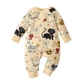 thumbnail image 1 of MQLKF Baby Boy Girl Outfits Long Sleeve Jumpsuit Pumpkin Print Romper Onesie Cute Toddler Fall Clothes Casual Fashionable Toddler Jumpsuit Clothes, 1 of 4
