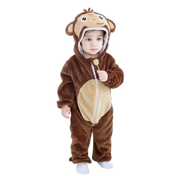 MQLKF Babys Newborn Infant Girls Boys Spring Winter Animals Long Sleeve Fleece Romper Jumpsuit Clothes Funny Cute Infant Jumpsuit Clothes