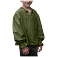 thumbnail image 1 of MQLKF Boys Medieval Dress Shirt For Kids Medieval Ruffled Long Sleeves Casual Handsome Cozy Boys's Tops, 1 of 8