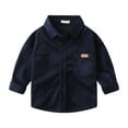 thumbnail image 1 of MQLKF Kids Children Toddler Baby Boys Long Sleeve Gentleman Solid Shirt Blouse Tops Outfits Clothes Leisure Stylish Daily Girls Boys Coat, 1 of 3
