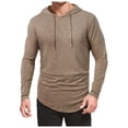 thumbnail image 1 of MQLKF Men's Athletic Hooded Shirts Long Sleeve Workout Sport Hoodie Casual Running T Shirt Pullover Top Fashionable Men's Top, 1 of 5
