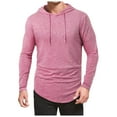 thumbnail image 1 of MQLKF Men's Athletic Hooded Shirts Long Sleeve Workout Sport Hoodie Casual Running T Shirt Pullover Top Fashionable Men's Top, 1 of 5