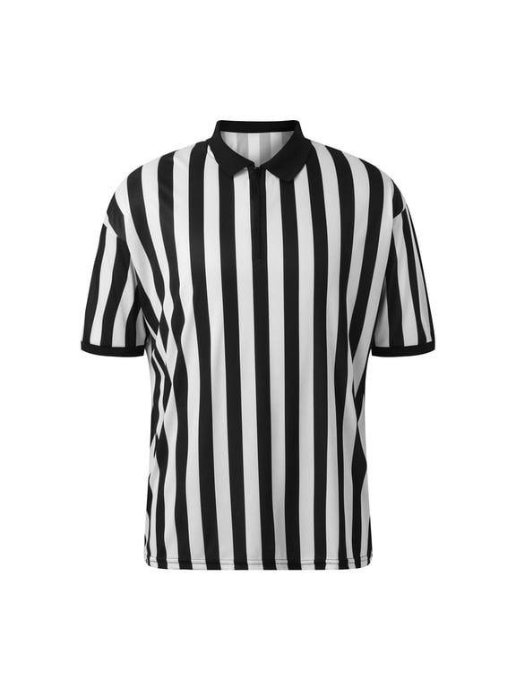 Menâs Referee Shirt Official Mens Ref Shirt Short Sleeve Football Halloween Leisure Stylish Comfortable Men's Polo Shirt