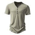 thumbnail image 1 of MQLKF Mens Breasted Casual Fashion Basic Short Sleeved T Shirt Top Fashionable Men's Top, 1 of 9