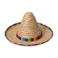 thumbnail image 1 of MQLKF Mexican Sombrero Hat Adults With Trim Straw Sombrero For De Mexican Party And Fiesta Casual Personality Fashion Hat, 1 of 4