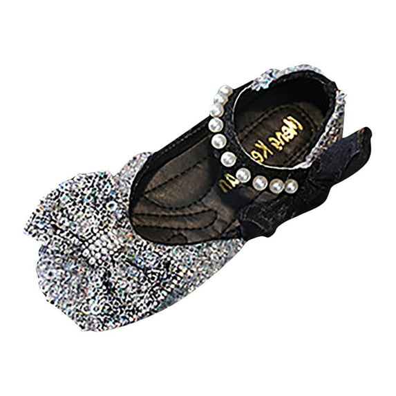 MQLKF Performance Dance Shoes For Girls Childrens Shoes Pearl Rhinestones Shining Kids Princess Shoes Baby Girls Shoes For Party And Wedding Cute Comfortable Girls Sandals