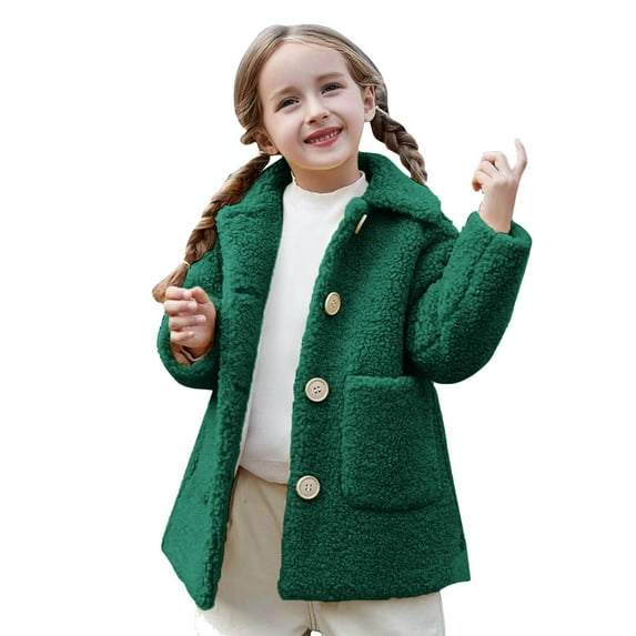 MQLKF Toddler Baby Girls Long Coat Tollder Kids Winter Jacket Warm Outwear Clothes Leisure Stylish Daily Girls Boys Coat