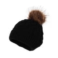thumbnail image 1 of MQLKF Toddler Winter Skiing Hat For Baby Girl Boy Knitted Warm Skiing Caps Pompom Kids Hat 0 24 Months, 1 of 1