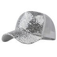 thumbnail image 1 of MQLKF Unisex Fashion Sequin Mesh Cap, Breathable Color-Changing Sunshade Hat, Cap with Net " Casual Breathable Fashion Hat, 1 of 2