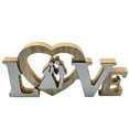 MQLKF Wooden Love Sign Rustic Wall Decor Freestanding Word Arts For