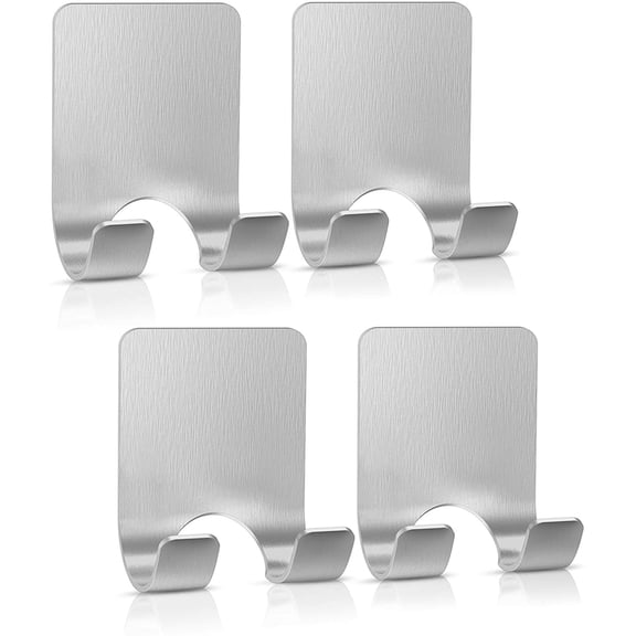 MQOUO  Adhesive Razor Holder, Black Self Adhesive Razor Hooks Shower Wall Razor Hanger Waterproof Stainless Steel Heavy Duty Bathroom Blade Shaver Holder for Men and Women 2 Pcs