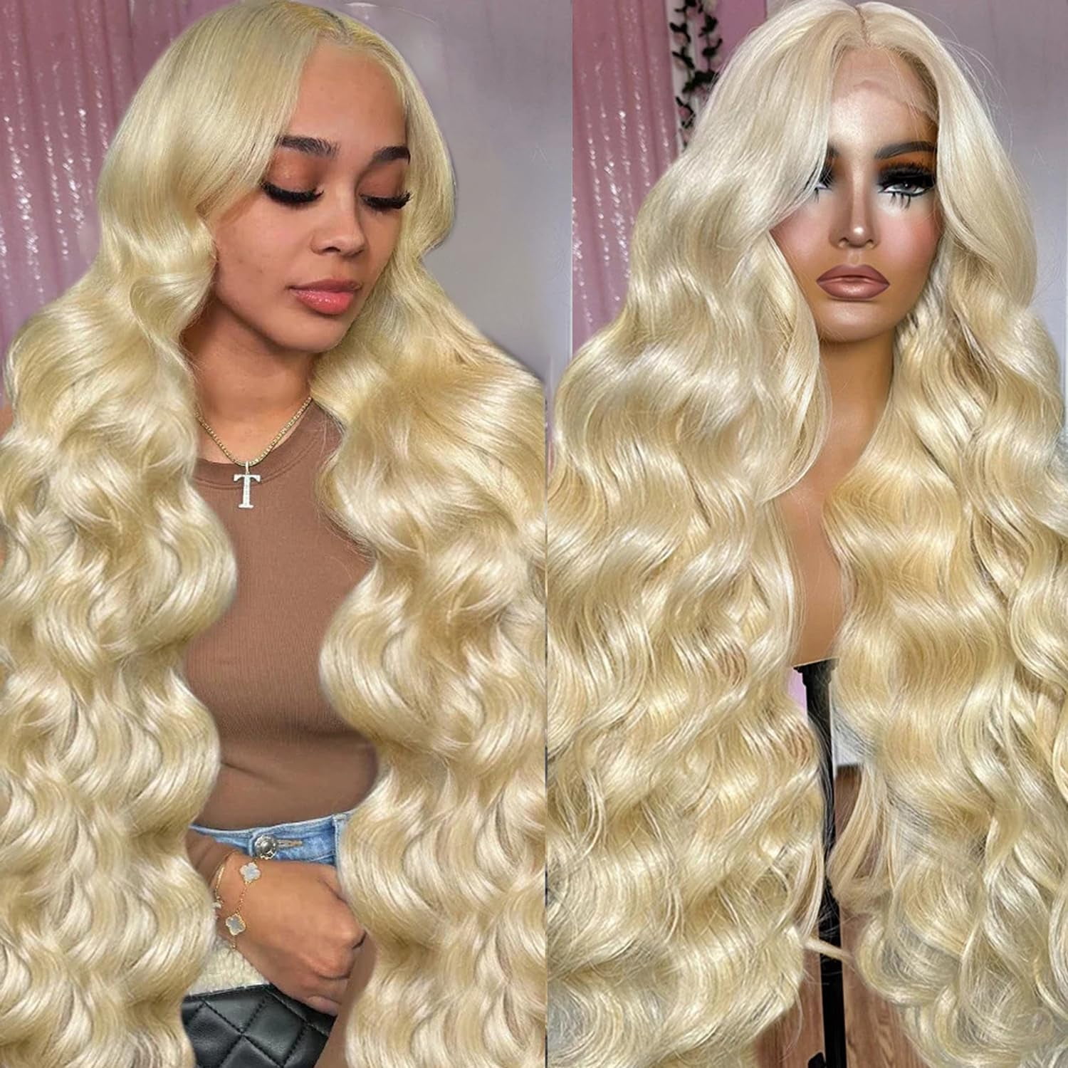 30 Inch Human Hair Lace Front Wig Body Wave 200% Density Pre Plucked Sba19b7a65ac741fdbdbcf04c94a0d  main image 2