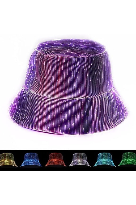 Seven colours New LED fibre-optic light-up cap Bar-hopping glow-in-the-dark baseball cap Hip-hop couple's flashing cap