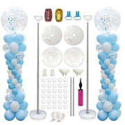 MQUPIN Metal Telescopic Column Stand Kit, Adjustable Tower Pillar for Birthday Wedding Baby Shower Graduation Party Decor, Balloons Not Included
