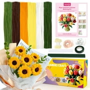 MQUPIN 450 Pcs Pipe Cleaners,12Inch 6 Colors Pipe Cleaners for Crafts DIY Flowers Kits Tulip Lily Rose Sunflower Thick Fluffy Pipe Cleaners Craft Supplies Adult Handmade Art Craft Decoration (Yellow)