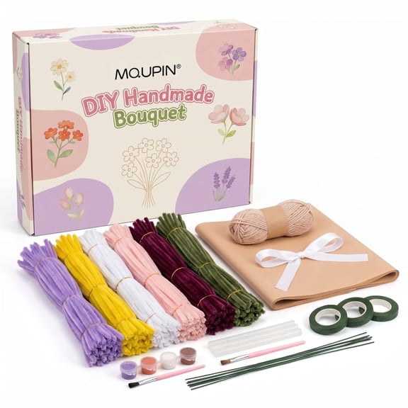 MQUPIN 450 Pcs Pipe Cleaners attached Pink PVC Bag,9mm x 12inch 30 Colors Pipe Cleaners for crafts, Craft Supplies Multicolor Chenille Stems for Art&Craft DIY Decorations