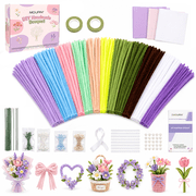 MQUPIN 600 Pcs Pipe Cleaners attached Pink PVC Bag,9mm x 12inch 30 Colors Pipe Cleaners for crafts, Craft Supplies Multicolor Chenille Stems for Art&Craft DIY Decorations