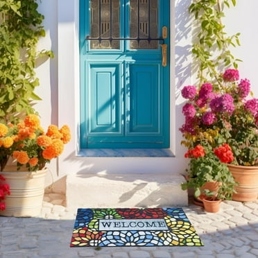 MQWED Rugs for Living Room Door Mat Outside Entrance Outdoor Front Door Welcome Mat For Home Entrances Outdoor Entrance Mats Exterior Entrance Mats Welcome Matt Outdoor Carpet Area Rug