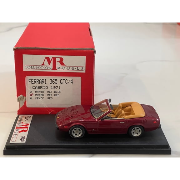 MR 1/43 Ferrari 365 GTC/4 Cabriolet 1971 Dark Met. Red MR45B