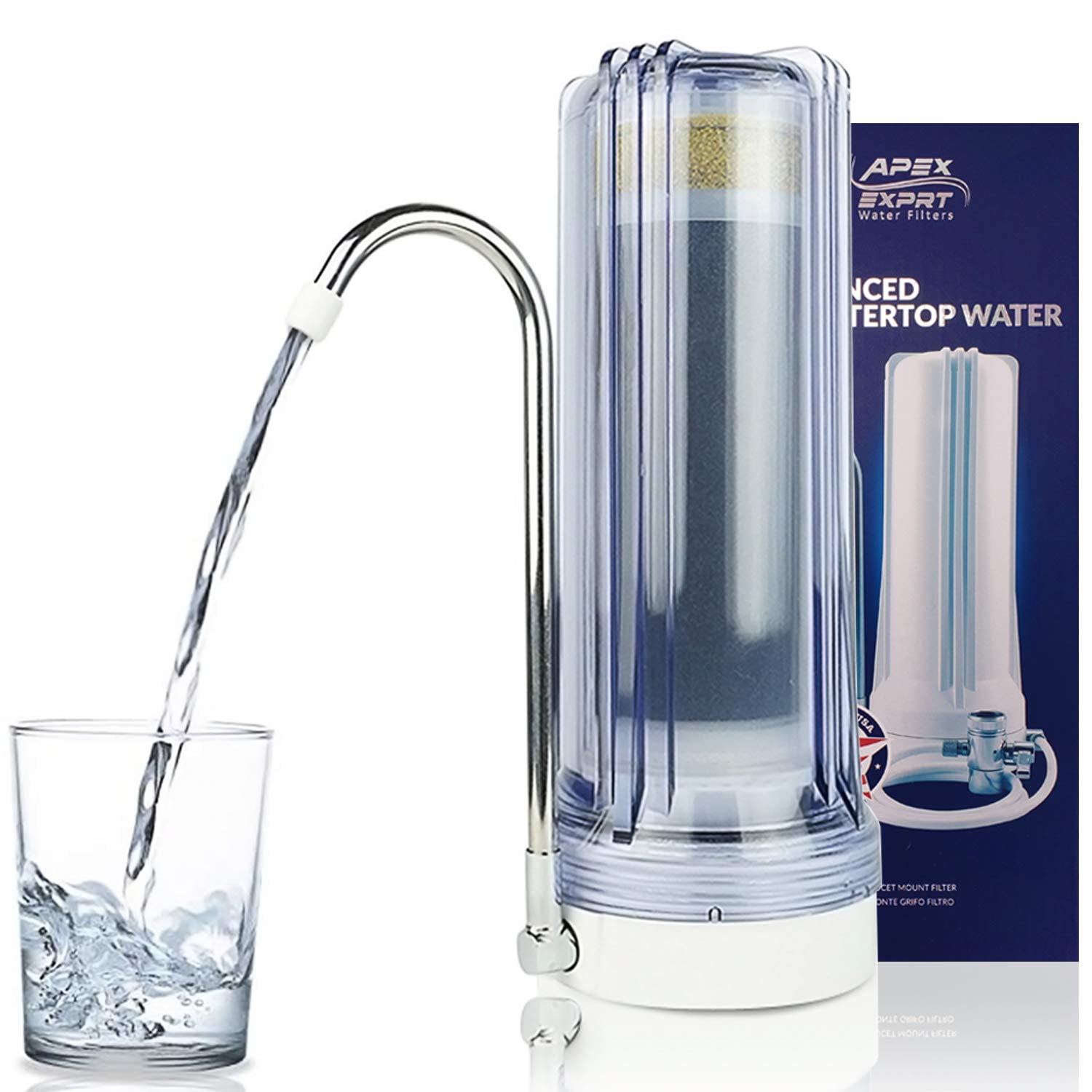 MR1030 Countertop Water Filter, 3 Stage GAC Calcite KDF55 Water